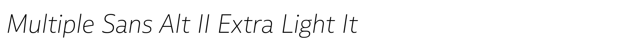 Multiple Sans Alt II Extra Light It image